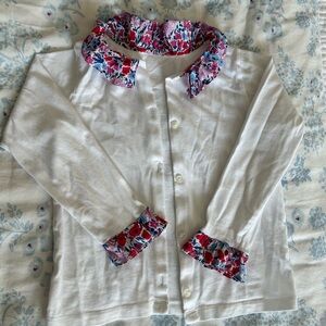 Jacadi White Blouse with Floral Accents